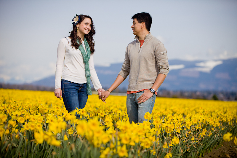 tulip festival seattle wa engagement session