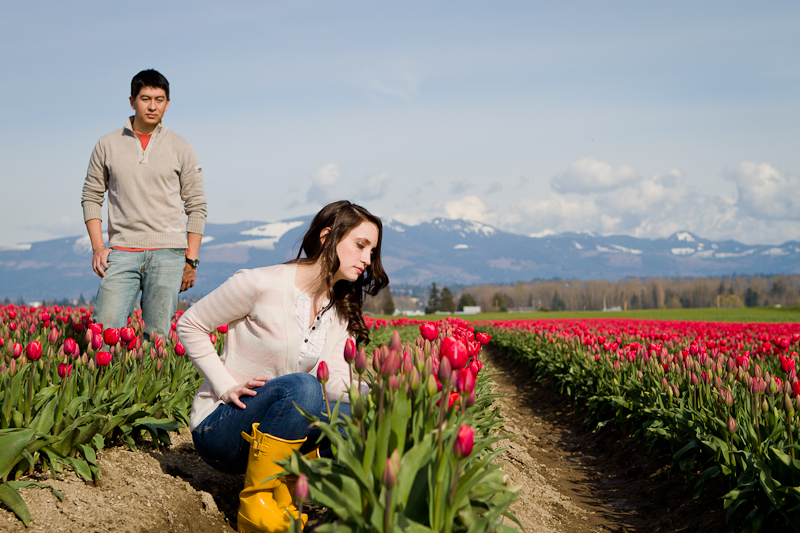 tulip festival seattle wa engagement session